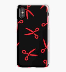 - Red scissors pattern - iPhone Case/Skin