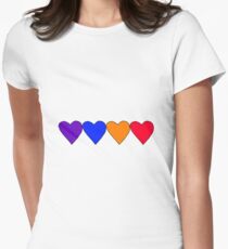 Purple Blue Orange Red (2) Fitted T-Shirt