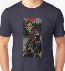 Skeleton Mountie Riding demon horse Unisex T-Shirt