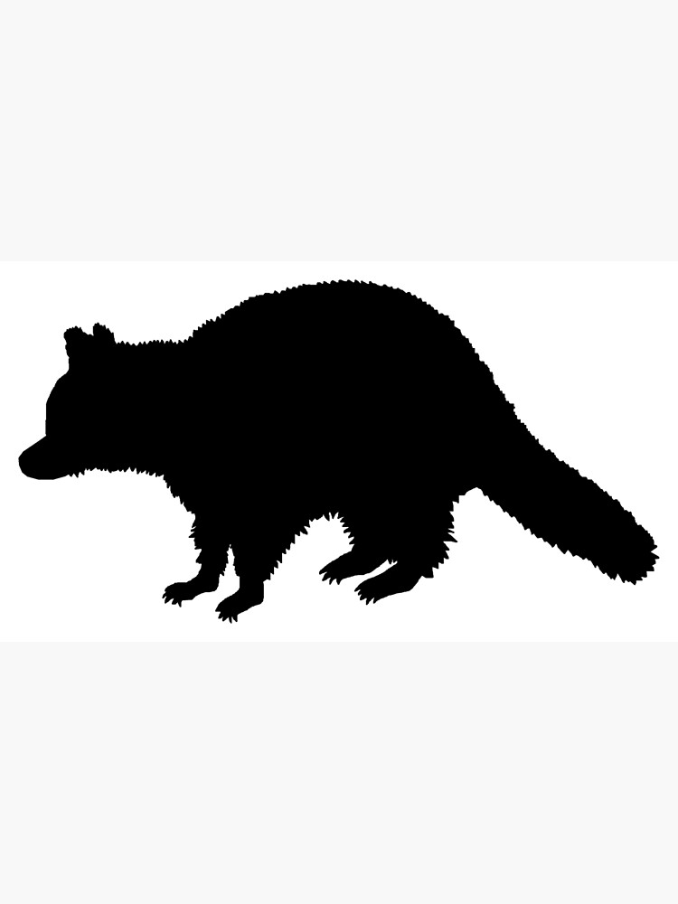 Download "Raccoon silhouette black" Metal Print by RetroFuchs ...