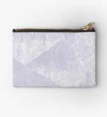 Dusty Purple and White Geometric Ink Texture Studio Pouch