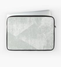 Gray Green and White Geometric Ink Texture Laptop Sleeve
