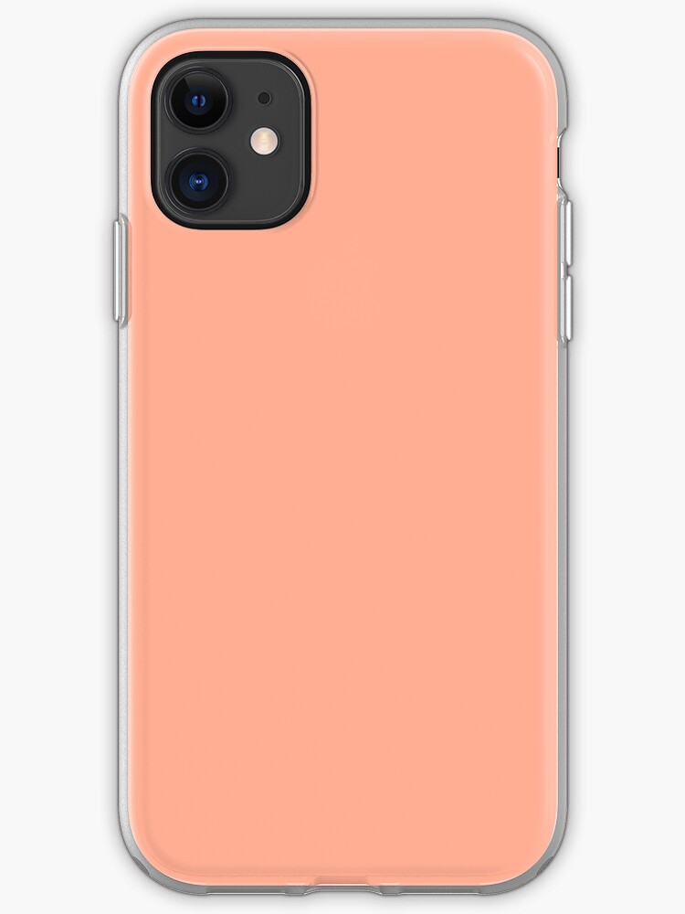 Peach Solid Color Iphone Case Cover By Podartist Redbubble