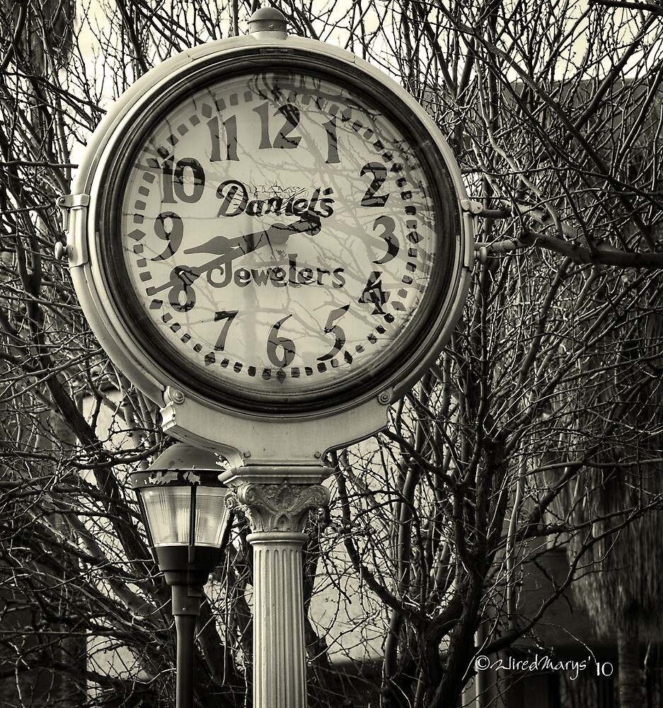 "Clock in Downtown Tucson" by WiredMarys Redbubble