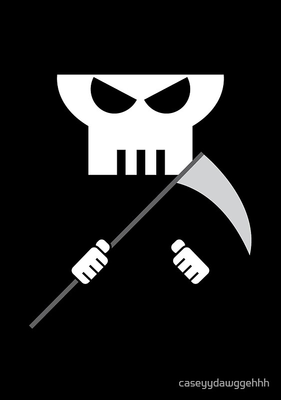 "Grim Reaper minimalist design" by caseyydawggehhh | Redbubble