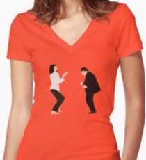 Pulp Fiction - Dance Women's Fitted V-Neck T-Shirt