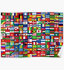 Die Flaggen der Welt Poster