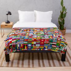 Die Flaggen der Welt Fleecedecke