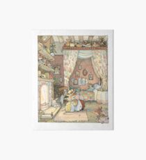 Lady Woodmouse gets Primrose ready for bed Art Board