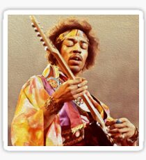 Jimi Hendrix & Gitarre Sticker
