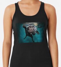 Camiseta con espalda nadadora Perro lindo bajo el agua! - perro nadador
