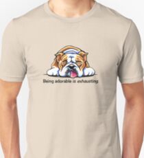 Camiseta ajustada Siendo adorable Bulldog Blue