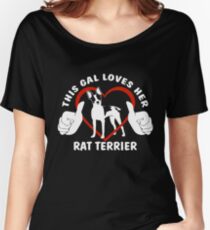 This Gal Loves Her Rat Terrier | NickerStickers on Redbubble Relaxed Fit T-Shirt
