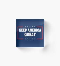 KAG-Keep America Great-blue bg Acrylic Block