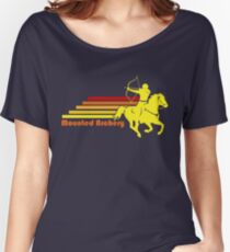 Berittenes Bogenschießen Retro Reiterpferd | NickerStickers auf Redbubble Loose Fit T-Shirt