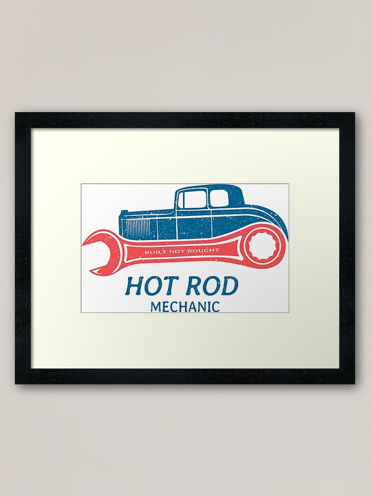 Alternative Ansicht von Hot Rod Mechanic Gerahmter Kunstdruck