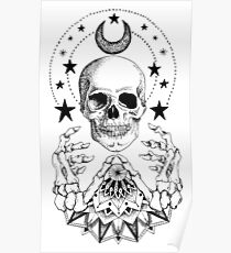 Macht-Schädel-Mandala Poster