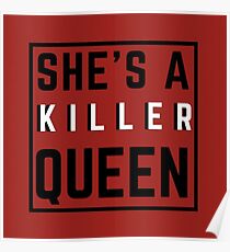 She's A Killer Queen Red Poster