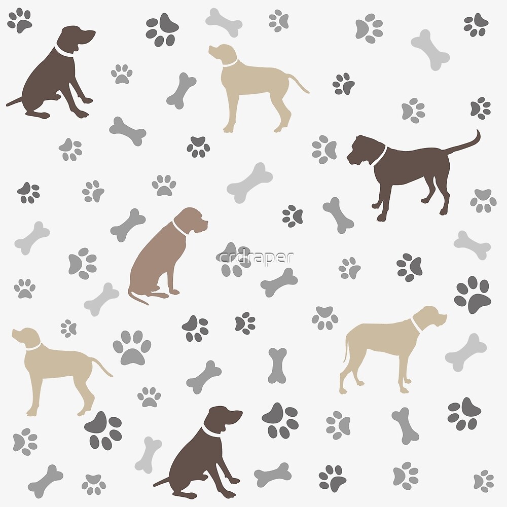 Perros Marrones Con Huellas De Pata Y Huesos De Crdraper Redbubble