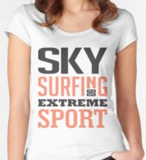 Sky Surfing Extreme Sport Women's Fitted Scoop T-Shirt