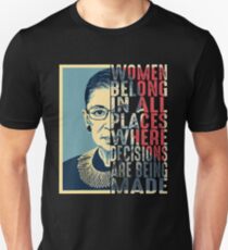 Women Belong In All Places Unisex T-Shirt