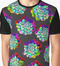 Glitched Succulents Grafik T-Shirt