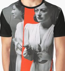 Joan Crawford - Mildred Pierce - Rote Collagenkunst Grafik T-Shirt