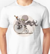Radfahren Oktopus Slim Fit T-Shirt
