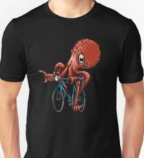 Radfahren Oktopus Slim Fit T-Shirt