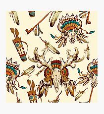 Vector seamless pattern with tribal elements Photographic Print