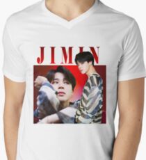 Jimin T-Shirt mit V-Ausschnitt für Männer