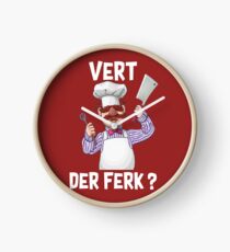 Swedish chef vert der ferk shirt Clock