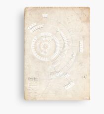 Greek Myth Family Spiral (Infographic) Canvas Print