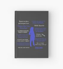 Cuaderno de tapa dura Silueta de la canción del río con citas