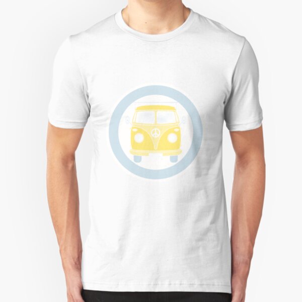 Camper bus in retro colors Slim Fit T-Shirt