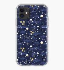 cosmos, moon and stars. Astronomy pattern iPhone Case