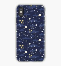 cosmos, moon and stars. Astronomy pattern iPhone Case