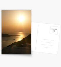 Santorini Sunset #4 Postcards