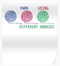 Sewing crochet knitting wool Poster