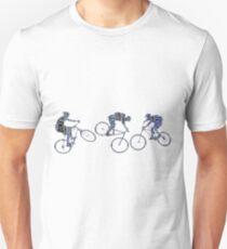 Mountian Biker Trio - Word-Art-Design-Druck Slim Fit T-Shirt