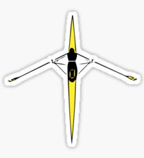 Rowing single scull pattern Sticker