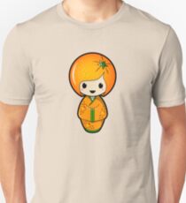 Orange Kokeshi Doll Unisex T-Shirt