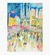 Barcelona, between Art Nouveau and lively streets (Ramblas) Photographic Print
