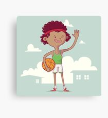 Basket boy Canvas Print