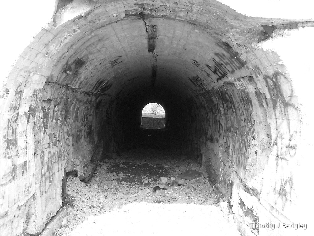 "Cement Factoy Ruins Tunnel" by Timothy J Badgley Redbubble