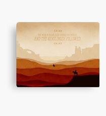 And The Gunslinger Followed Canvas Print