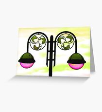 Colourized lamppost Greeting Card