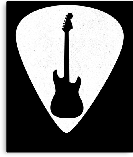 Download "Guitar Pick Guitar Silhouette For Guitar Players" Canvas ...