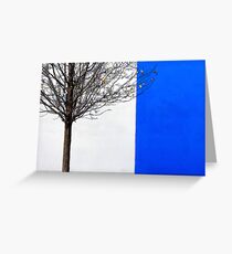 White and Blue Greeting Card