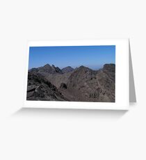 Sgurr Alasdair, Sgurr Dubh an Da Bheinn and Sgurr Dubh Mor. Greeting Card